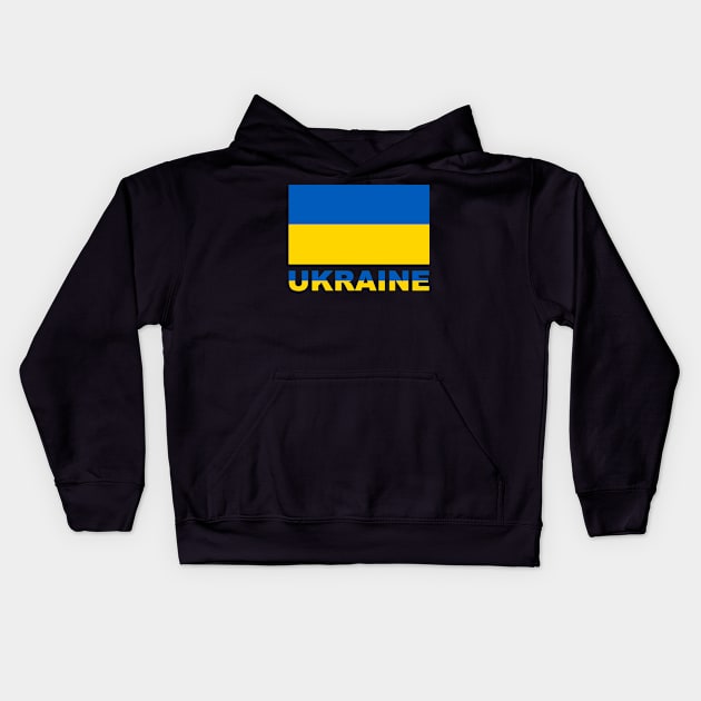 Ukraine Flag Kids Hoodie by amitsurti